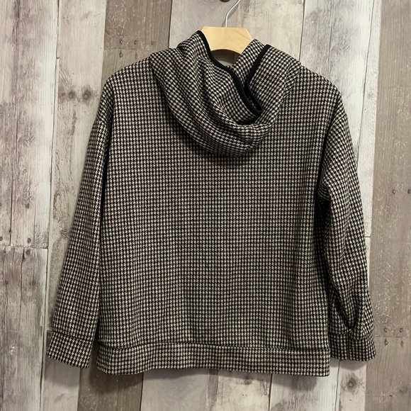Zara Girls Houndstooth Hoodie Sweatshirt - Picture 5 of 5